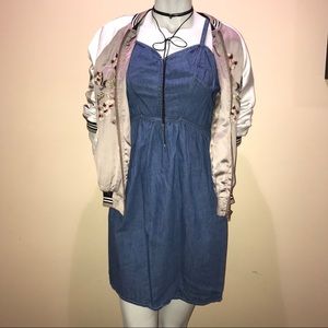 Denim, sweetheart corset style dress
